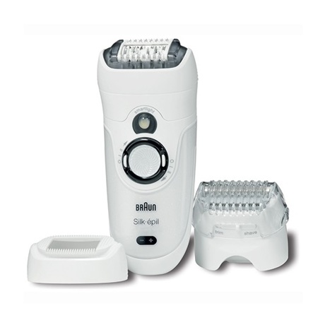 Epilator Braun Silk-épil SE7281, Wet & Dry, 40 Pensete, 2 Viteze, Alb