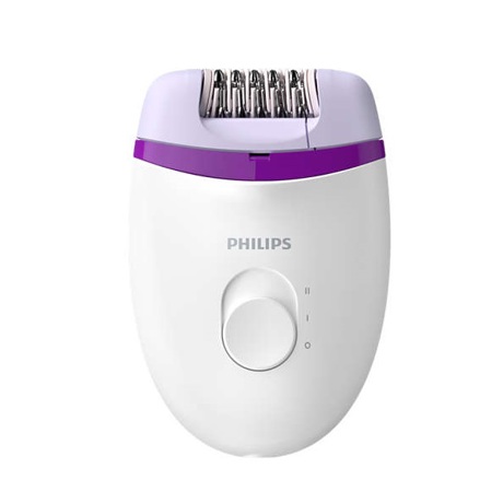 Epilator Philips Satinelle Essential BRE225/00, Compact, Cu fir, 2 viteze, Mâner ergonomic, Cap lavabil, Alb
