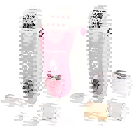 Epilator Rowenta Silence Soft EP5640, 24 Pensete, 2 Viteze, Roz/Alb