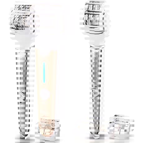 Epilator Panasonic ES-EL3A-N503 Wet & Dry, 60 pensete, Cap pivotant la 90°, 3 accesorii, Alb/Auriu