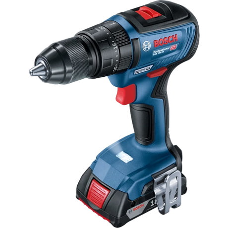 Masina de gaurit cu percutie Bosch Professional GSB 18V-50, 18 V, 1800 rpm, Incarcator, 2 acumulatori 5.0Ah, Valiza, 06019H5101