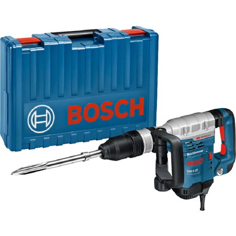 Ciocan demolator Bosch Professional GSH 5 CE, 1150W, 8.3 J, 2900 percutii/min., Dalta ascutita, Maner auxiliar, Valiza, 0611321000