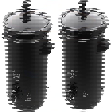 Slowcooker Russell Hobbs Chalkboard 24180-56 200W, 3.5L, 3 setari de temperatura, Oala ceramica, Negru