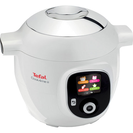 Multicooker inteligent Tefal Cook4Me+ CY851130, 6 programe de gătit, 150 de rețete pre-instalate, 6L, Cronometru, Alb