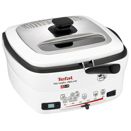 Aparat de gătit multifuncţional Tefal Versalio Deluxe FR495070, 9 programe, 2 L, Înveliș vas antiaderent, Cronometru, Vas detașabil, Alb