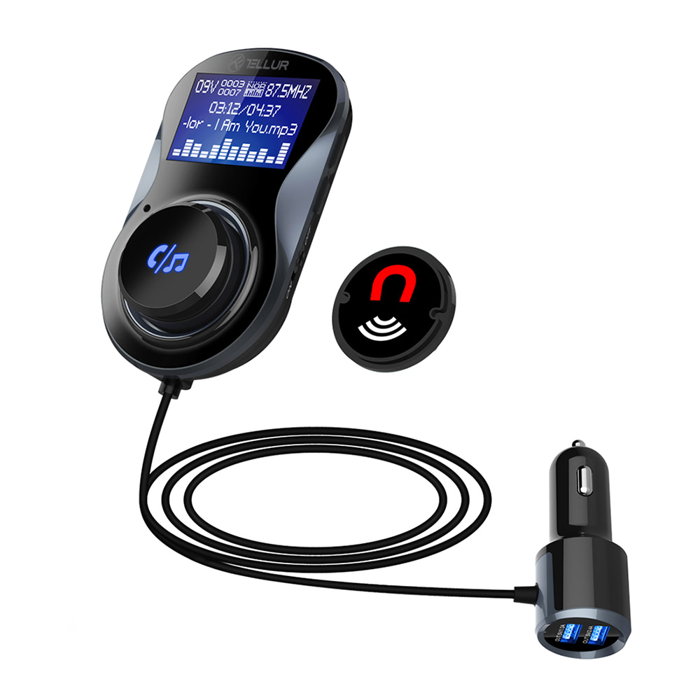 Modulator FM Bluetooth Tellur FMT-B4, Negru