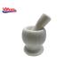 MOJAR CU PISTIL DIN MARMURA, DIA 9.5 CM, ALB, VANORA HOME