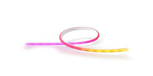 Extensie banda LED RGB inteligenta Philips Hue Gradient Lightstrip, 12.3W, 900 lm, lumina alba si colorata, IP20, Silicon, 100 cm