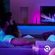Banda LED RGBW inteligenta Philips Hue Lightstrip Plus, ZigBee Light Link, Bluetooth, 20W, IP20, lumina ambianta alba si color, temperatura reglabila 2000-6500K, 1600 lumeni, durata de viata 25.000 de ore, funcționează cu consola Hue Bridge, lungime banda 2 metri, include 1x adaptor de curent
