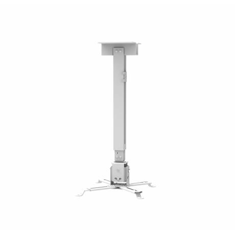Suport tavan videoproiector Serioux, PJM1A,model universal de montare, Tilt:-15 to +15 ° , Max 10kg, Inaltime reglabila 430-650mm, culoare argintiu