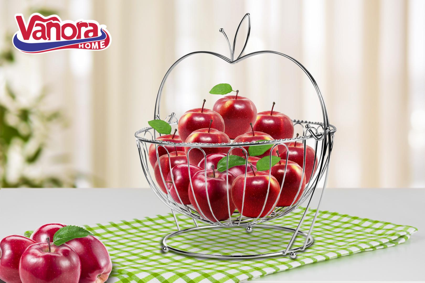 COS FRUCTE METALIC CU STAND, 30x29 CM,VANORA HOME