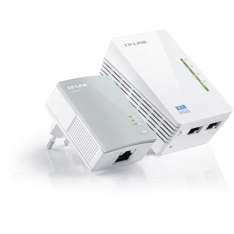 TP-Link, Adaptor PowerLine 300Mbps, Extender Wireless AV600 KIT, HomePlug AV,2 porturi 10/100Mbps, Butoane: Pair, Reset, Wi-Fi/Wi-Fi Clone, Aria de acoperire, 300 metri prin circuitul electric, 2.4- 2.4835GHz, Conținut Pachet: Powerline Ethernet Adapter TL-WPA4220 & TL- PA4010, Cablu de Rețea 2 m