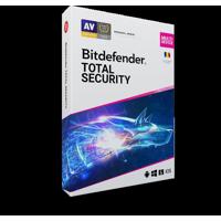 Licenta retail Bitdefender Total Security - protectie anti-malwarecompleta pentru Windows, macOS, iOS si Android, valabilapentru 1 an, 10 dispozitive, new