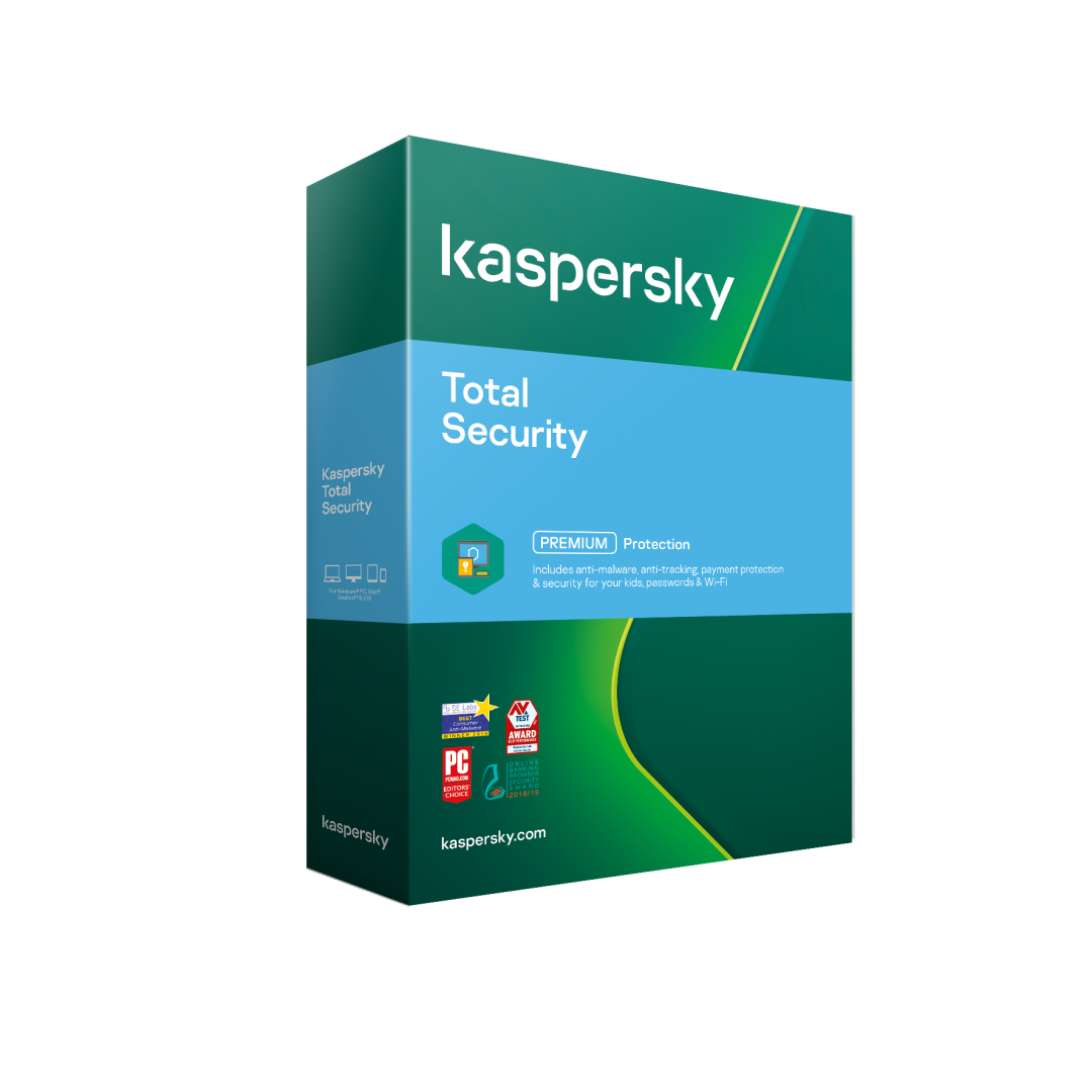 Licenta retail Kaspersky Total Security valabila pentru 1 an, 1 echipament, new