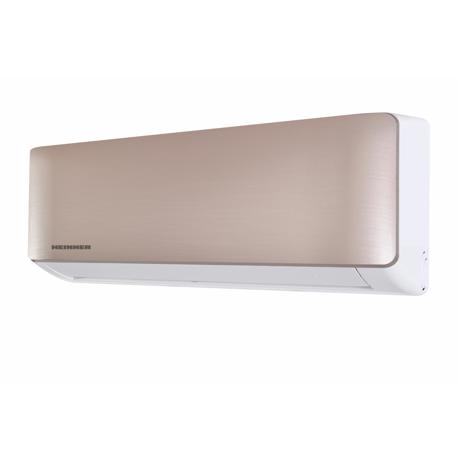 Aparat de aer conditionat HEINNER ONIX HAC-CO12WFN-GD, 12000 BTU, WiFi, clasa energetica: racire A++/incalzire A+, functii: Super-ionizare, "Follow me", ECO, Turbo, filtru cu densitate ridicata, auto curatare, panel auriu.