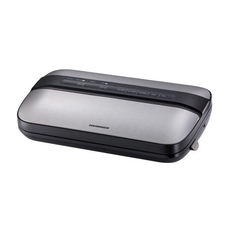 Aparat de vidat Heinner HAV-EDC120SS, vidare si sigilare, vidare uscata si umeda, functie sigilare, vidare caserole, functie marinare, motor dc, control Touch, doua moduri: normal/delicat, rola pungi 20x200mm inclusa, 5 pungi individuale 20x30cm incluse, furtun pentru caserole, cutter incorporat, spatiu depozitare rola pungi, compatibl cu pungi latime 28cm, capacitate vidare: 12L/min, presiune: 80kpa, putere: 120W, decoratiune inox