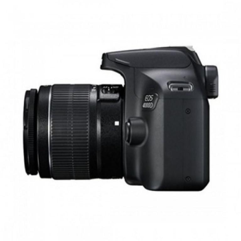 Camera foto Canon kit EOS-4000D + EF-S 18-55mm DCIII, 18.7MP,2.7" TFT fixed DIGIC 4+, 3 cadre / sec, ISO 100-6400,FullHD movies 30fps,compatibil SD/SDHC/SDXC,30-1/4000 sec,9 puncte de focus HDMI mini,USB,WI-FI, accumulator Li-ion LP-E10, montura EF/EF-S.