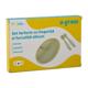 Set farfurie cu lingurita si furculita silicon, olive UG-SET9OV