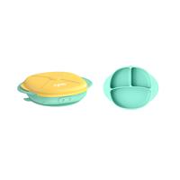 Farfurie silicon cu capac , galbena, UG-239YE