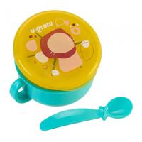 Bol 2 in 1 pentru snackuri si lingurita, blue, U-Grow A-2504BL