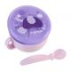 Bol 2 in 1 pentru snackuri cu lingurita, mov, A-2504PP