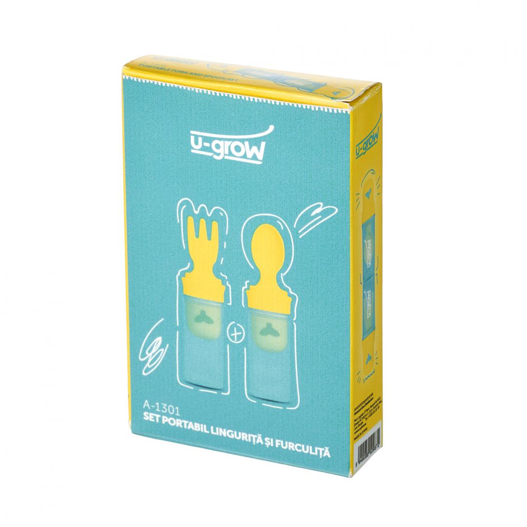 Set portabil lingurita si furculita U-Grow,  A-1301