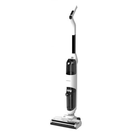Aspirator vertical cu functie mop 3 in 1 Heinner One4Floor HSVC- M18WH3in1, aspirare, spalare, mop, sistem autocuratare, putere: 180W si 2 viteze, 2500mAh, 2,000RPM, putere absorbtie: 18W, autonomie: 35/21 min, 2 recipiente apa (curate/colectare): 600/400ml, alb