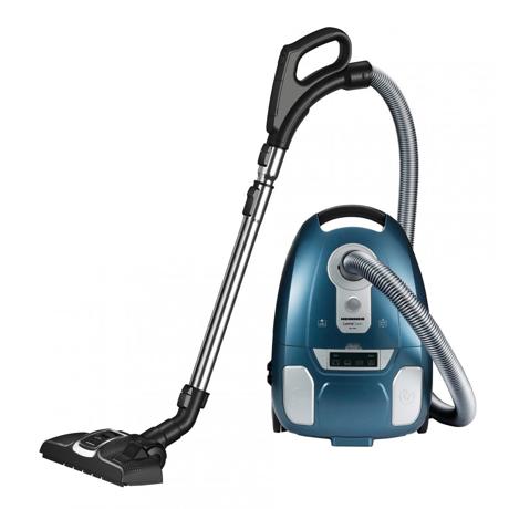 Aspirator cu sac Heinner HVC-MLED700BL, Putere 700 W, Filtru Hepa 13, Sac textil 3.5 L, Putere variabila, tub metalic telescopic, Albastru
