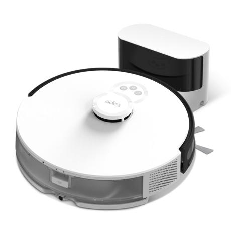 TP LINK Aspirator robot cu Mop și Navigare LiDAR TAPO RV30, Capacitate acumulator: 5000 mAh, Reincarcare si reluare, LiDAR + Gyroscope, Harta virtuala, Inaltime de trecere: 20 mm, Putere aspiratie: 4200Pa, 4 niveluri, Capacitatea recipientului de colectare: 400ml, Filtru HEPA H11, Zgomot: 55 dB (Mod