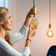 Bec LED inteligent vintage (decorativ) WiZ Connected Filament Gold G95 ,Wi-Fi, E27, 6.7W (50W), 640 lm, lumina alba (2000-5000K), compatibilGoogle Assistant/Alexa/Siri