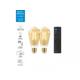 Pachet 2 Becuri LED inteligente vintage (decorative) WiZ Connected Filament Gold ST64, Wi-Fi, E27, 7W (50W), 640 lm, lumina alba (20 00-5000K) + Telecomanda