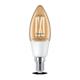 Bec LED inteligent vintage (decorativ) Philips Filament Candle Clear C35, Wi-Fi, Bluetooth, E14, 4.9W (40W), 470 lm, lumina alba (2700-6500K)