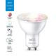Bec LED RGB inteligent WiZ Connected Colors, Wi-Fi, GU10, 4.9W (50W), 345 lm, lumina alba si color (2200-6500K), compatibil Google A ssistant/Alexa/Siri
