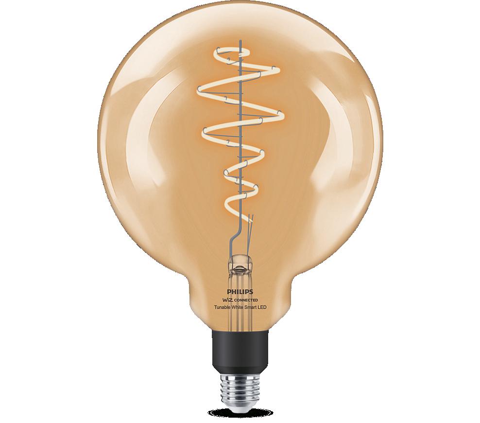 Bec LED inteligent vintage (decorativ) Philips Filament Globe Clear G200, Wi-Fi, Bluetooth, E27, 6.7W (40W), 470 lm, lumina alba (27 00-6500K)