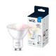 Bec LED RGB inteligent WiZ Connected Colors, Wi-Fi, GU10, 4.9W (50W), 345 lm, lumina alba si color (2200-6500K), compatibil Google A ssistant/Alexa/Siri