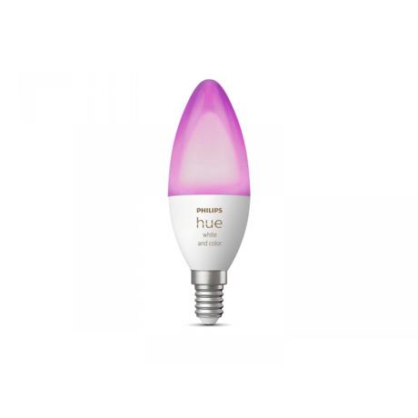 Bec LED RGB inteligent Philips Hue B39, Bluetooth, E14, 5.3W, 470 lm, lumina alba si color (2000-6500K)