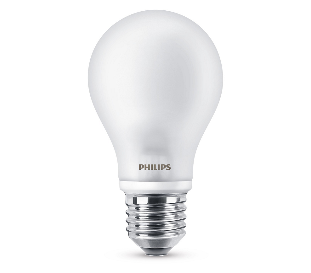Bec LED Philips Classic A60, E27, 7W (60W), 806 lm, lumina calda (2700K), mat