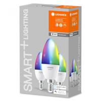 3 Becuri LED RGB inteligent Ledvance SMART+ WiFi Candle Multicolour B, E14, 4.9W (40W), 470 lm, lumina alba si color (2700-6500K)