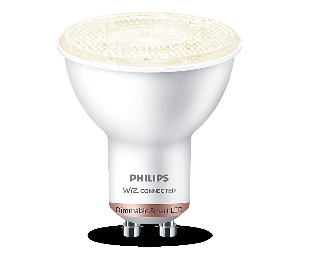 Bec LED inteligent Philips Spot PAR16, Wi-Fi, Bluetooth, GU10, 4.7W (50W), 345 lm, lumina calda (2700K), dimabil