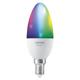 3 Becuri LED RGB inteligent Ledvance SMART+ WiFi Candle Multicolour B, E14, 4.9W (40W), 470 lm, lumina alba si color (2700-6500K)
