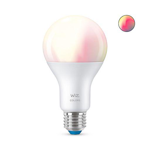 Bec LED RGB inteligent WiZ Connected Colors A67, Wi-Fi, E27, 13W (100W), 1521 lm, lumina alba si color (2700-6500K), compatibil Google Assistant/Alexa/Siri
