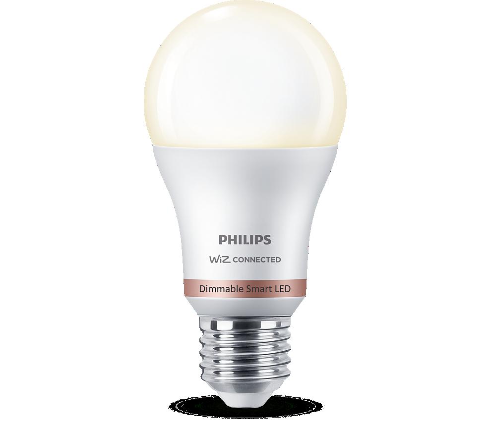 Bec LED inteligent Philips Bulb A60, Wi-Fi, Bluetooth, E27, 8W (60W), 806 lm, lumina calda (2700K), dimabil