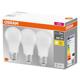 3 Becuri LED Osram Base Classic A, E27, 8.5W (60W), 806 lm, lumina calda (2700K)