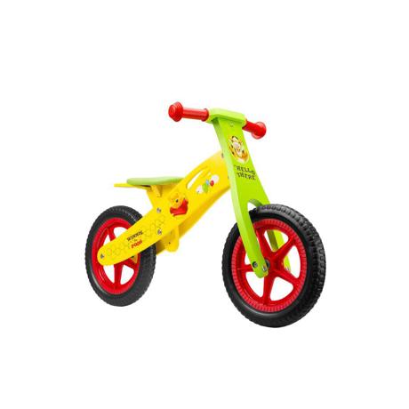 Bicicleta Pegas Copii Wooden Balance Bike, Seven, Model Wtp, 12 Inch, Galben Verde