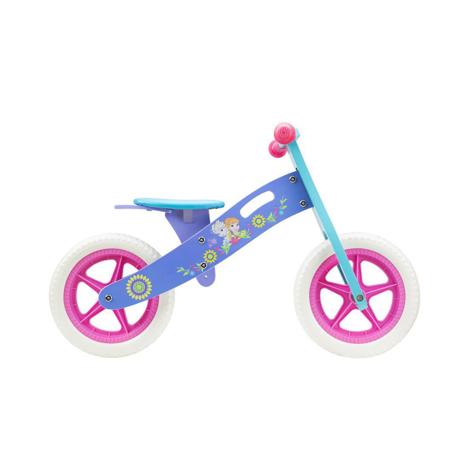 Bicicleta Pegas Copii Wooden Balance Bike, Seven, Model Frozen, 12 Inch, Mov Blue