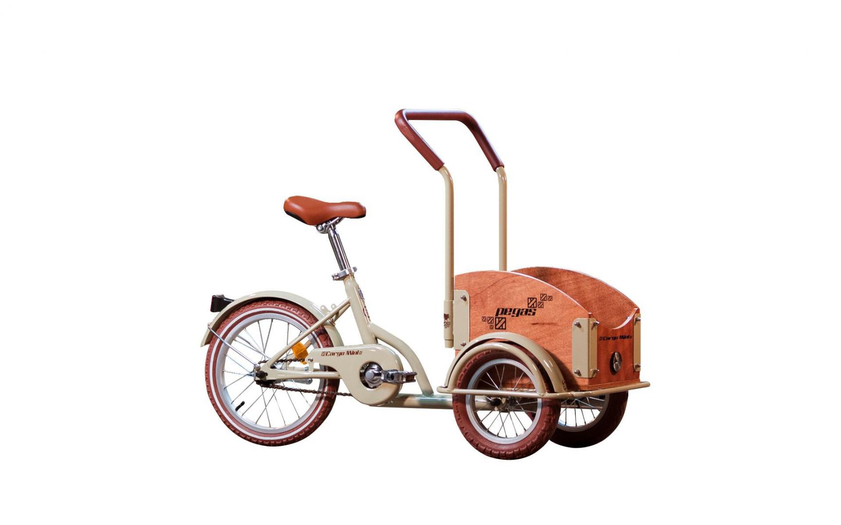Bicicleta Pegas Mini Cargo 1s Crem Aluna