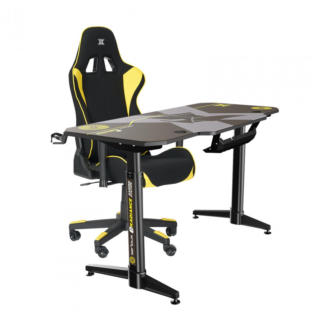 Bundle scaun gaming Torin Txt + Birou gaming Radiance Yellow