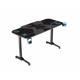 Birou gaming Serioux Radiance, material  otel carbon laminat, grosime 1.5mm, blat MDF invelit in fibra de carbon, dimensiuni blat: 1400*660* 15mm, mousepad pe intreaga suprafata a blatului(rezistent la apa), dimensiuni mouse pad: 1400*660*2mm, suport casti, suport cana/pahar, sistem management