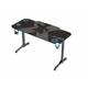 Birou gaming Serioux Radiance, material  otel carbon laminat, grosime 1.5mm, blat MDF invelit in fibra de carbon, dimensiuni blat: 1400*660* 15mm, mousepad pe intreaga suprafata a blatului(rezistent la apa), dimensiuni mouse pad: 1400*660*2mm, suport casti, suport cana/pahar, sistem management