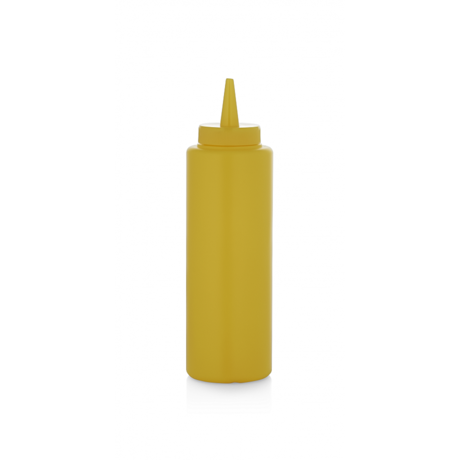Recipient dispenser pentru sosuri COOKING BY HEINNER CHEF LINE HR-GMP-0300G, 0.33L, Plastic galben, Diametru 5.5 cm, H 19.5 cm